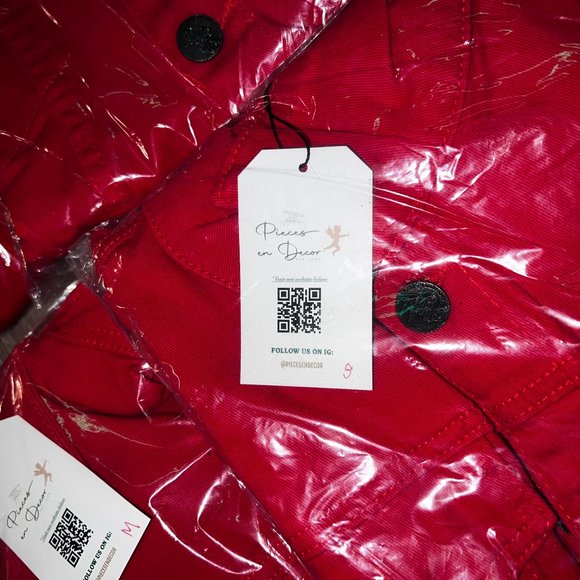 Red Denim Jacket - Picture 2 of 4